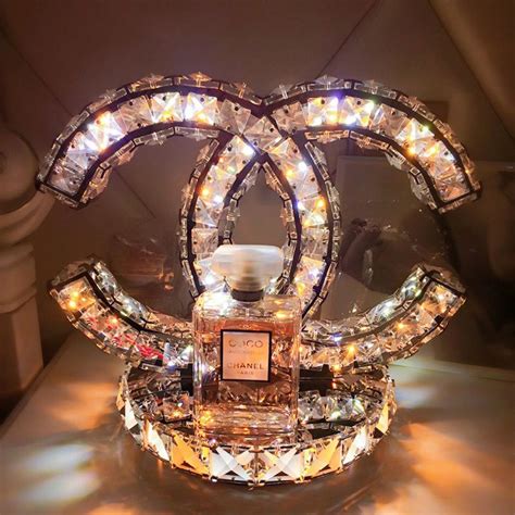 chanel crystal lamp|chanel table lamp.